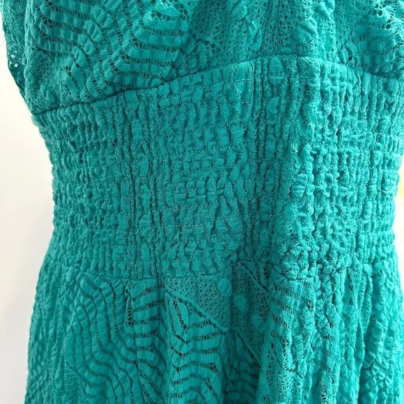 Rabbit Rabbit Rabbit Green Ruched Midi Dress - Picture 5 of 10